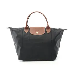 ロンシャン Longchamp トートバッグ ル プリアージュ オリジナル M L1623089001 ブラック キャンバス レザー ル プリアージュ オリジナルM トップハンドルバッグ レディース
