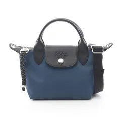 ロンシャン Longchamp ハンドバッグ ル プリアージュ エナジー XS L1500HSR806 インクブルー キャンバス レザー ル プリアージュ エナジー XS トップハンドルバッグ