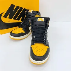 NIKE ナイキ スニーカー シューズ AIR JORDAN 1 RETRO HIGH OG TAXI タクシー 555088-711 メンズ 26.5cm イエロー ブラック 靴 DF18126■