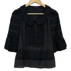 COTOO(コトゥー) チュニック サイズ38 M レディース美品  - 黒 七分袖/レース