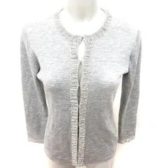 23区 オンワード樫山 カーディガン  ニット 長袖 38 グレー /RT