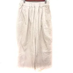 トラバイユマニュアル TRAVAIL MANUEL ワイドパンツ コーデュロイ M ライトベージュ /RT