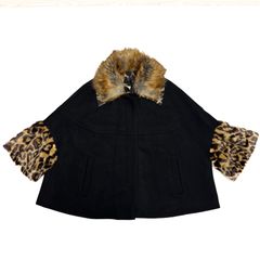 最高級 AGNONA アニオナ アルパカ ウール ケープ コート 42 (XL