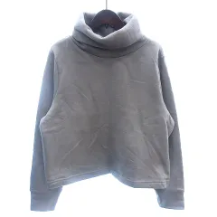 ザラ ZARA トレーナー スウェット オフタートルネック 裏起毛 長袖 M グレー /AU