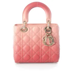 クリスチャンディオール My Lady Dior レディディオール カナージュ グラデーション 2WAY ショルダー ハンドバッグ ピンク【中古】