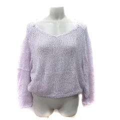 グレイル GRL ニット セーター 長袖 F 紫 パープル /YI ●RY