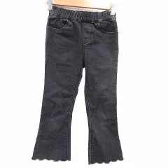 エイチ&エム H&M フレアパンツ カラーデニム 110 黒 ブラック /YK ●RY