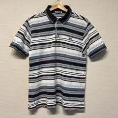 (^w^)b LACOSTE ラコステ ポロシャツ ボーダーポロ 半袖ポロシャツ ワンポイントロゴ メンズ レディース ユニセックス OM10428HG