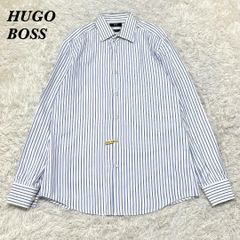 HUGO BOSS 長袖 ドレスシャツ 総柄 リーフ柄 ボタニカル XL - メルカリ