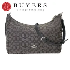 【中古】 コーチ ショルダーバッグ シグネチャー F54936 キャンバス レザー グレー ブラック 斜め掛け カジュアル レディース 女性 COACH