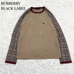 BURBERRY BLACK LABEL ベージュ チェックニット BURBERRY BLACK LABEL ノバチェック 長袖ニット 2 ベージュ - メルカリ