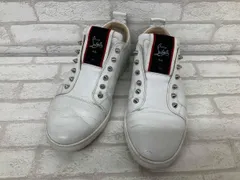 Christian Louboutin FAV Fique A Vontade クリスチャンルブタン スニーカー スリッポン ホワイト レザー スタッズ 40 1/2