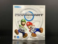 美品 ソフト未開封 任天堂 マリオカートWii Wiiハンドル同梱版