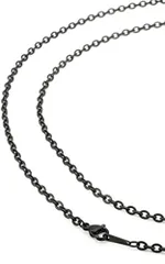 金属アレルギー対応 チタンコーティング サージカルステンレス NPN302 316L メンズ ブラック チェーン 光沢 ネックレス つや消し [Napist]