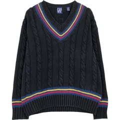 古着 90年代 ギャップ GAP オールドギャップ チルデンニットセーター メンズL相当 ヴィンテージ/eaa619008