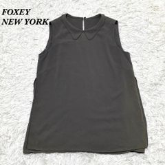 極美品 FOXEY NEW YORK SPORTS バイカラーカットソー 38 