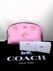 【新品未使用品】COACH コーチ 22839 ウィズ クロスステッチ フローラルプリント コスメティックケース ☆化粧ポーチ2