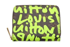 新品同様 LOUIS VUITTON ルイヴィトン ジッピーコインパース コインケース M93709 モノグラム グラフィティ PVC ブラウン グリーン 中古 4b013173