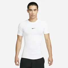 ナイキ メンズ 半袖シャツ NIKE ナイキ プロ Dri-FIT タイト トップ インナー 白 ホワイト Tシャツ アンダー トレーニング ランニング  男性 スポーツウェア/FB7933-100