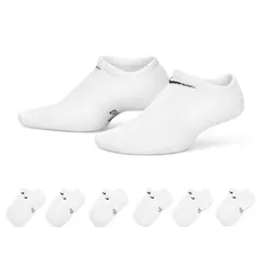 ナイキ 靴下 6足組 子ども用 21-25cm NIKE YA EVERYDAY CUSH 6P ノーショウソックス 6足セット | ジュニア キッズソックス 子供 トレーニング スポーツソックス 白  くつ下 ソックス 子供用靴下  SX6911-100