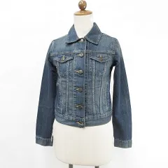 バナナリパブリック BANANA REPUBLIC ジャケット Gジャン 長袖 デニム ビンテージ加工 紺 青 ネイビー ブルー XXS