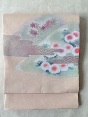 未使用 塩瀬 大胆な花 九寸名古屋帯 - メルカリ