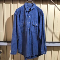 2032 FIELD & STREAM ヘビー ネルシャツ ネイビー 2XL〜3XL フィールドアンドストリーム 長袖シャツ 90s 古着卸 アメリカ仕入