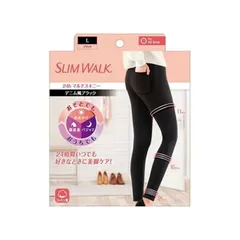 スリムウォーク 24hマルチスキニーデニムBK L 