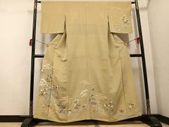 蘇州刺繍 汕頭刺繍 付け下げ 鳥 正絹 躾糸付き X589 | Mercari