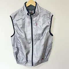 (^w^)b Dickies ディッキーズ 空調服 ジップアップベスト ポリエステル100% 薄手 シンプル 無地 ワークウェア 作業服 作業着 熱中症対策 アウトドア ライトグレー メンズ サイズLのサムネイル