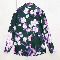 ◎DRIES VAN NOTEN　ドリスヴァンノッテン　シャツ　コットン　花柄　総柄　ダークグリーン　マルチカラー　ポルトガル製　レディース　34　b00600のサムネイル