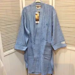 未使用☆Burberrys バーバリー メンズ バスローブ M ブルー 内側シミあり