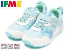 イフミー 30-6317 IFME きらめき キッズスニーカー ソリッドラバースニーカー 運動靴 子供靴 面ファスナー 洗えるインソール 洗える中敷き 通園 通学 履きやすい ハート きらきら キラキラ かわいい 子供 靴 サックス