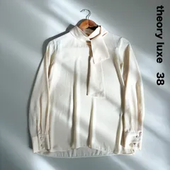 theory luxe セオリーリュクス☆IDEAL/RINEY ウォッシャブルボウタイブラウス 38