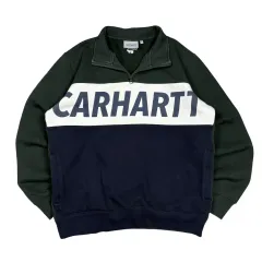 Carhartt WIP カラーブロック ハーフジップアップ スウェット