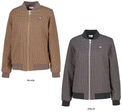 フィラ FILA テニス フルジップジャケット トラックジャケット レディース ウェア テニスウェア バックホールメッシュ ガンクラブチェック 部活 練習 トレーニング  VL2967 08 ブラック