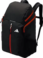 アディダス adidas サッカー ボール用デイパック 32L 黒色×赤色 ブラック リュック バッグ 通学 部活 合宿 ジム 旅行 習い事 かばん  ADP41BKR 黒×赤