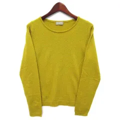 マーガレットハウエル MARGARET HOWELL カシミヤ100％ ニット セーター 長袖 マスタード 2 263411 日本製