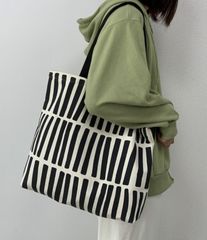 北欧 トートバッグ モノトーン キャンバスバッグ A4 通勤 通学 サブバッグ