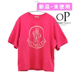 モンクレール MONCLER 半袖Tシャツ ピンク 手書き風ロゴ ショート丈 コットン 8C00009 829FB レディース 【並行輸入品】新品・未使用・現品限り【訳あり】フロントに汚れあり