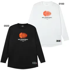 BIKE バイク L/S Tシャツ(B/Bロゴ) バスケットボール プラクティスシャツ 長袖 Ｔシャツ BK6703、(0500)ブラック