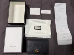 グッチ マーモント 二つ折り財布 ブラック フルセット 正規品100%