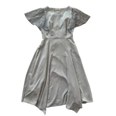  AIMER エメ パーティードレス ワンピース　バックレースアップオケージョン ブルー系 レディースM【Z1807】