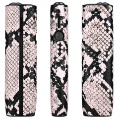 [Votabell] 加熱式たばこ用ケース IQOS ILUMA ONE/イルマ i ワンに適合する（PUレザー製 360°全面保護 耐衝撃 指紋防止 ヘビ柄 ピンク)