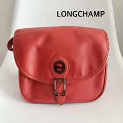 LONGCHAMP 　ロンシャン ショルダーバッグ　レッド　赤　肩掛け　お出掛け　カジュアル　大人可愛い　送料込み  6463285