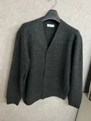 メンズ チャコール カーディガン M 新品
