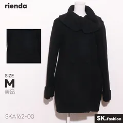 美品 rienda アウター ビッグカラー ダブル風 ショート丈 中綿 ジャケット