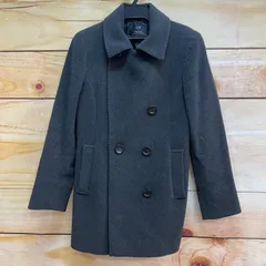 美品 23区 ダブルブレストピーコート ウール カシミヤ グレーのサムネイル