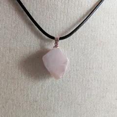 ローズクォーツ  ネックレス トップ ハンドメイド 天然石