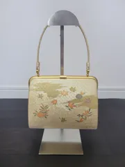 和装用バッグ  着物 小紋 訪問着 上品　結婚式　成人式　ゴールド